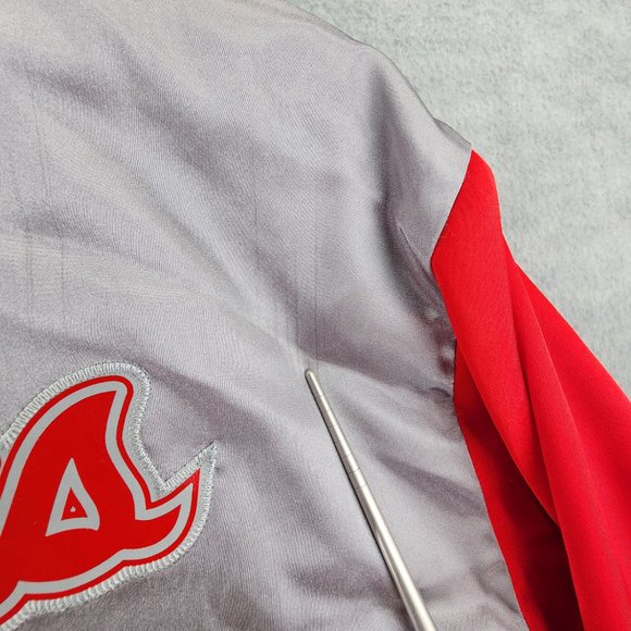 VTG Los Angeles Clippers Jacket Mens Large Silver Red NBA Court Warm Up Adidas - Picture 14 of 16